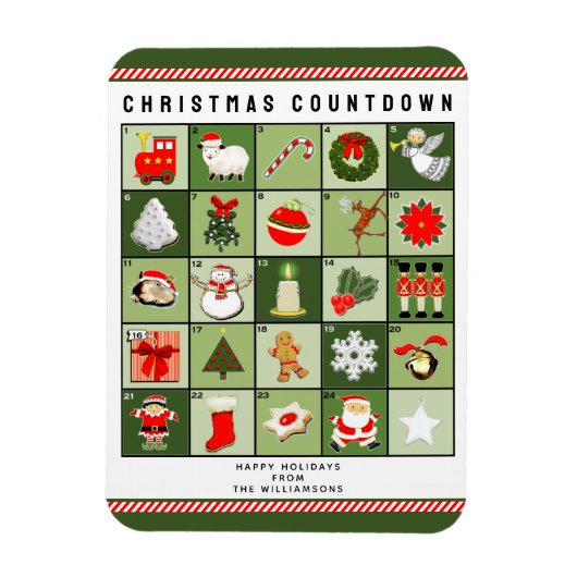 Kerst Adventkalender Magneet (Verticaal)