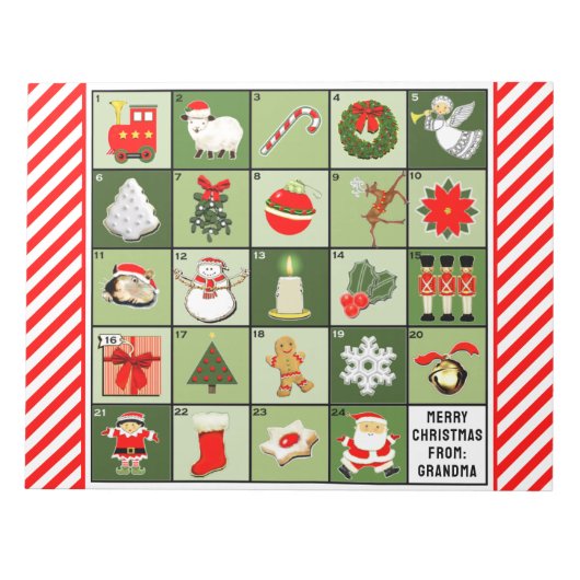 Kerst Adventkalender Notitieblok (Voorkant)