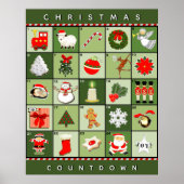 Kerst Adventkalender Poster (Voorkant)