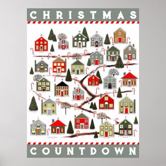 Kerst Adventkalender Poster (Voorkant)