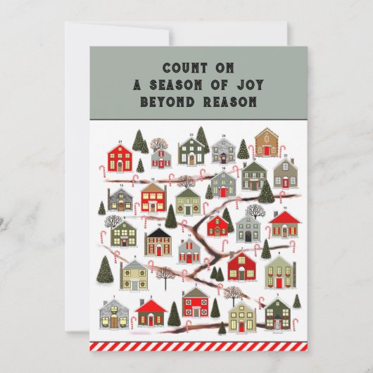 Kerst Adventkalenderkaarten Feestdagenkaart (Voorkant)