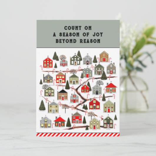 Kerst Adventkalenderkaarten Feestdagenkaart (Staand voorkant)