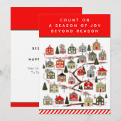 Kerst Adventkalenderkaarten Feestdagenkaart (Voorkant / Achterkant)
