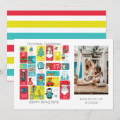 Kerst Adventskalender Foto Feestdagenkaart (Voorkant / Achterkant)