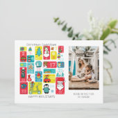 Kerst Adventskalender Foto Feestdagenkaart (Staand voorkant)