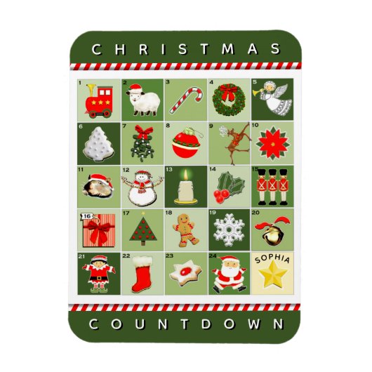 Kerst Adventskalender Magneet (Verticaal)