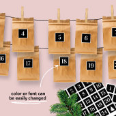 Kerst adventskalender Stickers