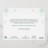 Kerst Afbeelding Folie Accents Zakelijke vakantie  Folie Feestdagen Briefkaart (Achterkant)