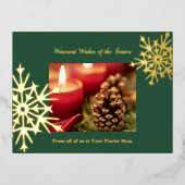 Kerst Afbeelding Folie Accents Zakelijke vakantie  Folie Feestdagen Briefkaart (Voorkant)