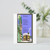 Kerst afbeelding met gedicht feestdagenkaart (Staand voorkant)