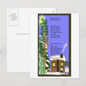 Kerst afbeelding met gedicht feestdagenkaart (Voorkant / Achterkant)