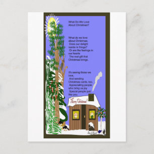 Kerst afbeelding met gedicht feestdagenkaart