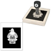 Kerst Afbeelding tekst Wood Art Rubber Stamp Rubberstempel (Gestempeld)