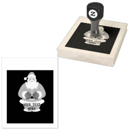 Kerst Afbeelding tekst Wood Art Rubber Stamp Rubberstempel