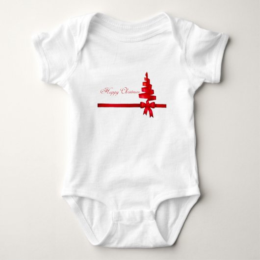Kerst afbeelding voor Baby Creeper White Romper (Voorkant)