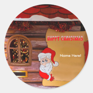 Kerst afbeelding voor Round-Sticker-Glossy Ronde Sticker