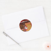 Kerst afbeelding voor Round-Sticker-Glossy Ronde Sticker (Envelop)