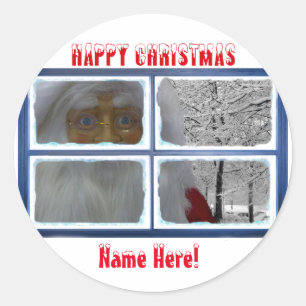 Kerst afbeelding voor Round-Sticker-Glossy Ronde Sticker