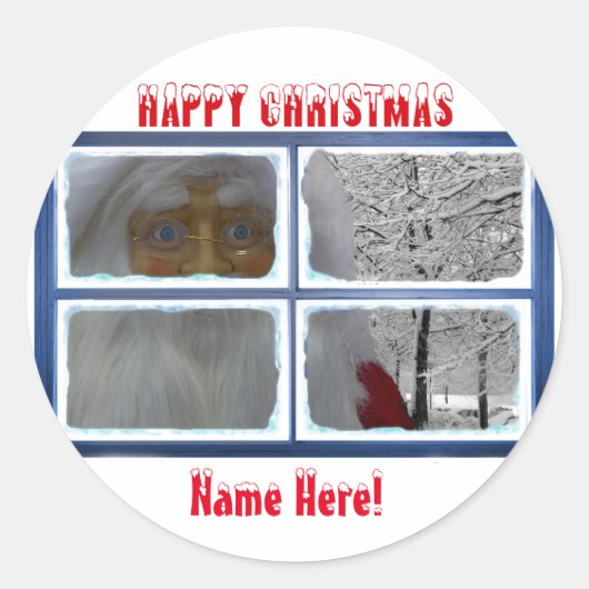 Kerst afbeelding voor Round-Sticker-Glossy Ronde Sticker (Voorkant)