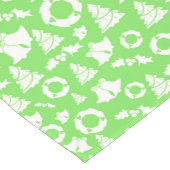 Kerst Afbeeldingen Patroon Licht Groen Modern Korte Tafelloper (Hoek)