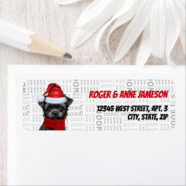 Kerst Affenpinscher Hondenliefhebber Vakantieadres Etiket