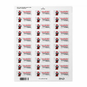 Kerst Affenpinscher Hondenliefhebber Vakantieadres Etiket (Full Sheet)