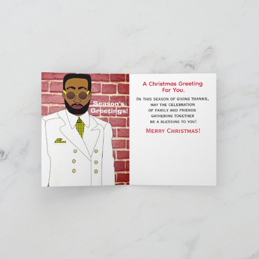 Kerst-Afrikaanse kerst Kaart (Binnen)