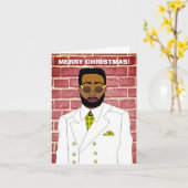 Kerst-Afrikaanse kerst Kaart (Gele Bloem)