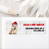 Kerst Akita Hond Vakantieadres Etiket (Insitu)