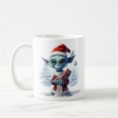 Kerst Alien UFO Koffiemok (Links)
