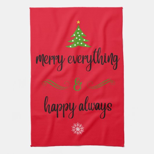 Kerst Alles Keukendoeken Theedoek (Verticaal)