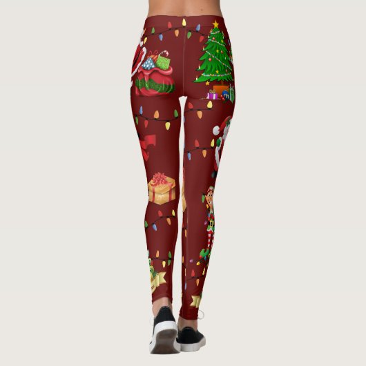 Kerst Alles Lelijke Sweater Party leggings (Achterkant)