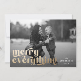 Kerst Alles Typografie Vakantie Fotokaart Feestdagenkaart