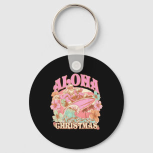 Kerst Aloha Kerstman Surfen Hawaiaanse Mele Sleutelhanger