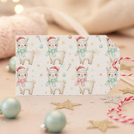Kerst Alpaca Cadeautags  Schattige Kerst Llama  Cadeaulabel