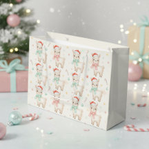 Kerst Alpaca Cadeautas Zak Cute Holiday Lama 
