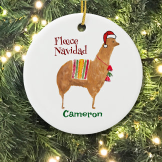 Kerst Alpaca Fleece Navidad Schattigee Keepsake Keramisch Ornament