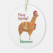 Kerst Alpaca Fleece Navidad Schattigee Keepsake Keramisch Ornament (Links)