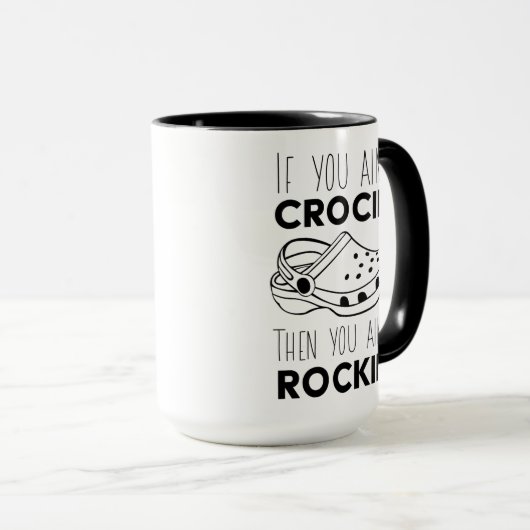 Kerst, als je niet crocin bent, ben je geen Rockin Mok (Voorkant rechts)