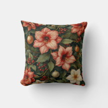 Kerst Amaryllis & Ornament Bloemenkussen