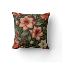 Kerst Amaryllis & Ornament Bloemenkussen