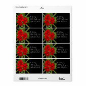 Kerst Amaryllis Tuin Levendig Etiket (Full Sheet)