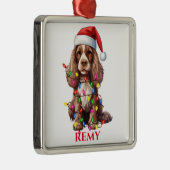 KERST AMERIKAANSE COCKER SPANIEL HOND METALEN ORNAMENT (Rechts)