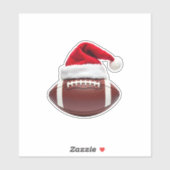 Kerst Amerikaanse Football Ball Santa Hat (1) Sticker (Vel)