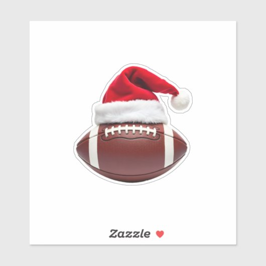 Kerst Amerikaanse Football Ball Santa Hat (1) Sticker (Vel)
