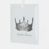 Kerst Amerikaanse optocht kroon Glas Ornament (Voorkant links)