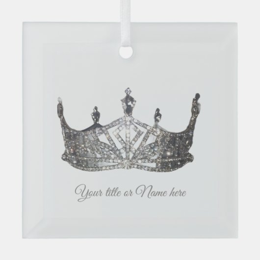 Kerst Amerikaanse optocht kroon Glas Ornament (Voorkant)