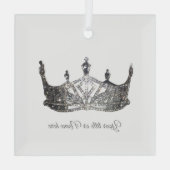 Kerst Amerikaanse optocht kroon Glas Ornament (Achterkant)