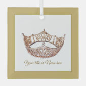 Kerst Amerikaanse Pageant Crown Glass Glas Ornament (Voorkant)