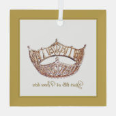 Kerst Amerikaanse Pageant Crown Glass Glas Ornament (Achterkant)